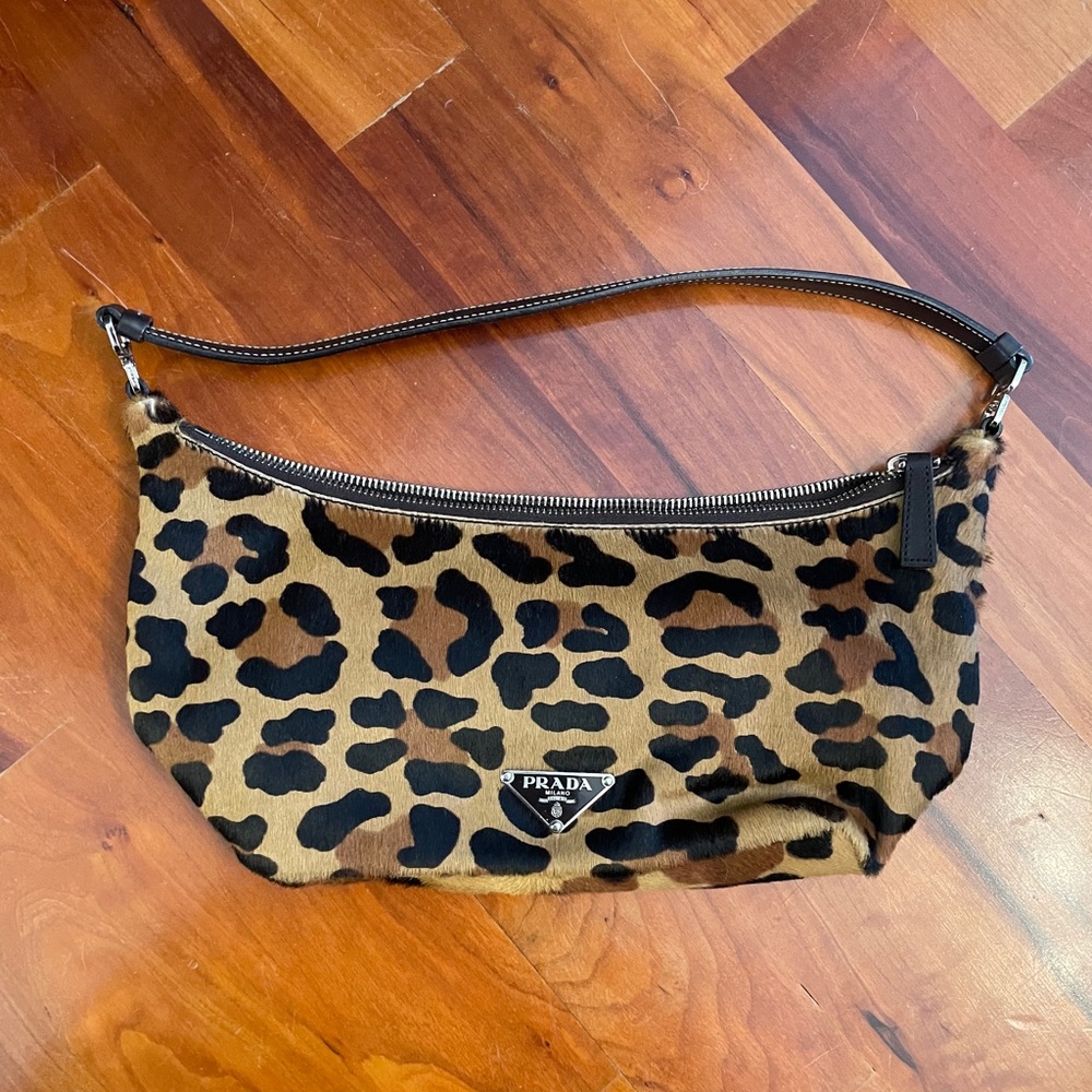 Prada Leopard Print Pony Hair Purse